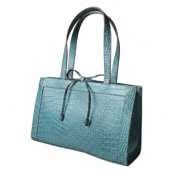 Liz Claiborne Handbags - Turquoise Moc Croc Y2K Liz Claiborne Purse Excellent TrendyChic Summer